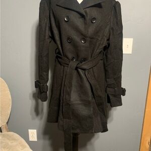 Zeagoo Elegant Black Trench Coat